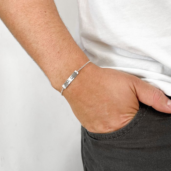 pulseira olhar sorriso personalizada prata 925 glamour 1