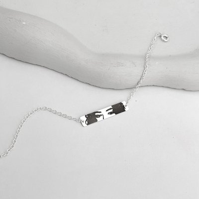 pulseira olhar sorriso personalizada prata 925 glamour 2