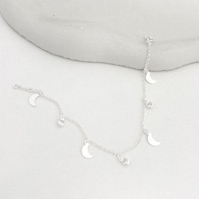 pulseira lua e zirconias prata 925 1