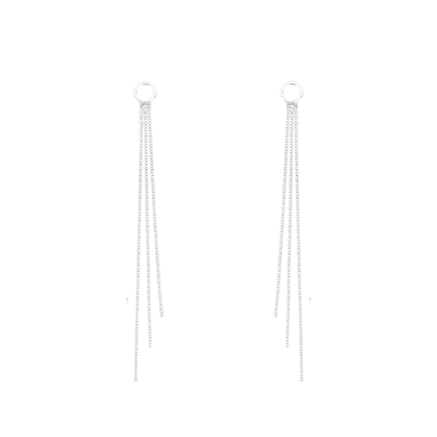 franja de prata para encaixe brincos 1