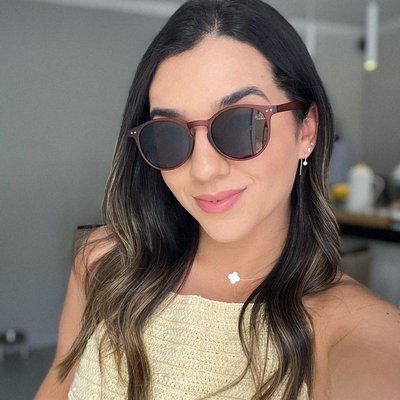 oculos de sol redondo milano marrom 7