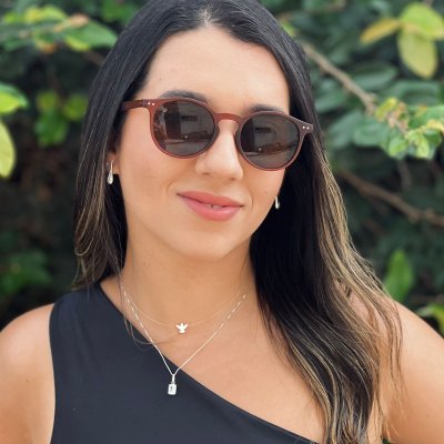 oculos de sol redondo milano marrom 4