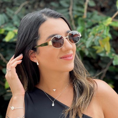 oculos de sol oval siena marrom 4