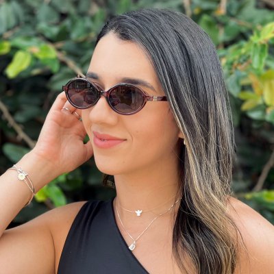oculos de sol oval capri marrom 5