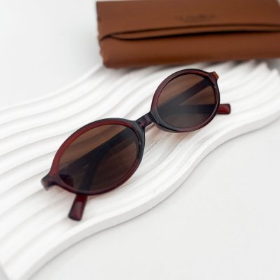 oculos de sol oval capri marrom 2