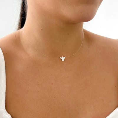 colar divino espirito santo nylon prata 925 madreperola 4