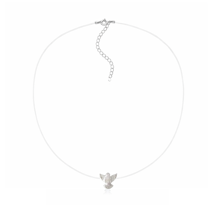 colar fio nylon prata 925 divino espirito santo madreperola