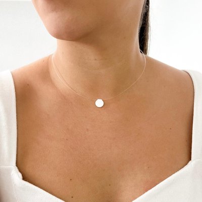 colar fio nylon concha madreperola prata 925 1