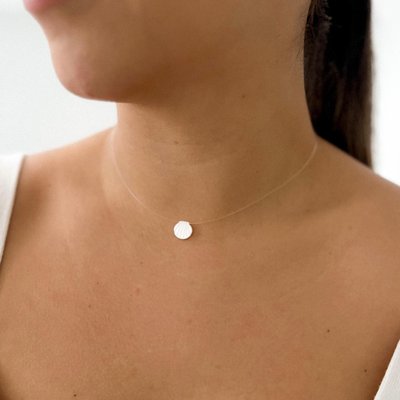 colar fio nylon concha madreperola prata 925 2